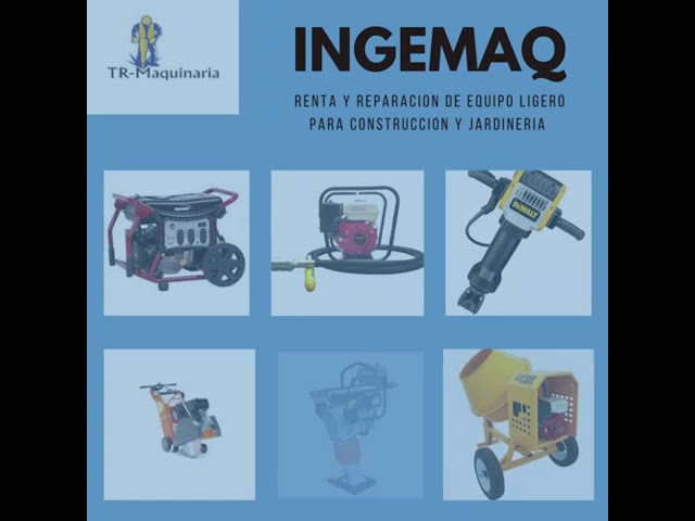 Renta de maquinaria ligera para obra o mantenimiento